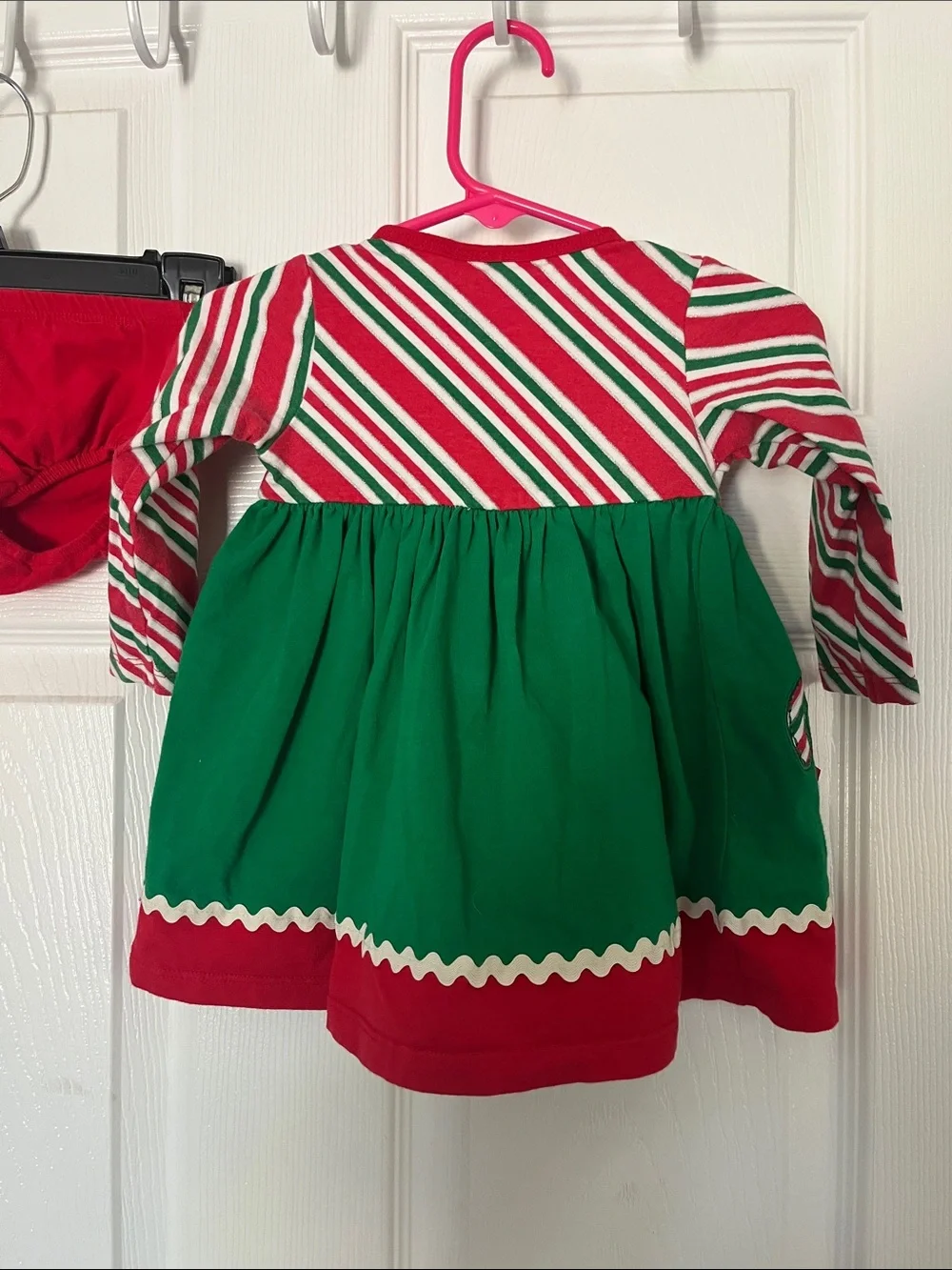 Bonnie Baby Red, Green & White Striped Holiday Top